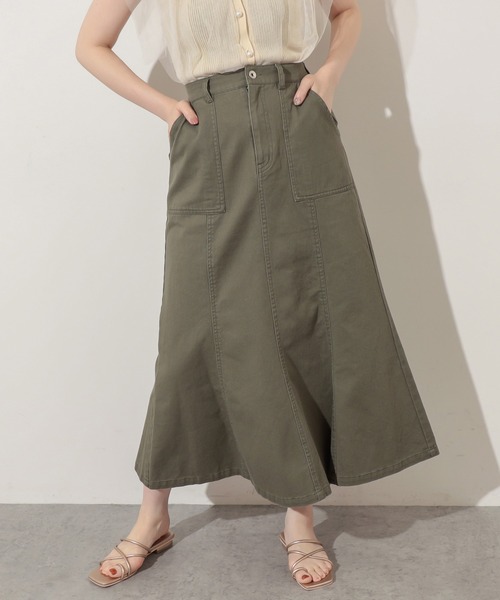 natural couture(ナチュラルクチュール)の「カーゴポケットマーメイドスカート(スカート・レディース・ピンク/カーキ/ライトベージュ・FREE)」の21枚目の写真