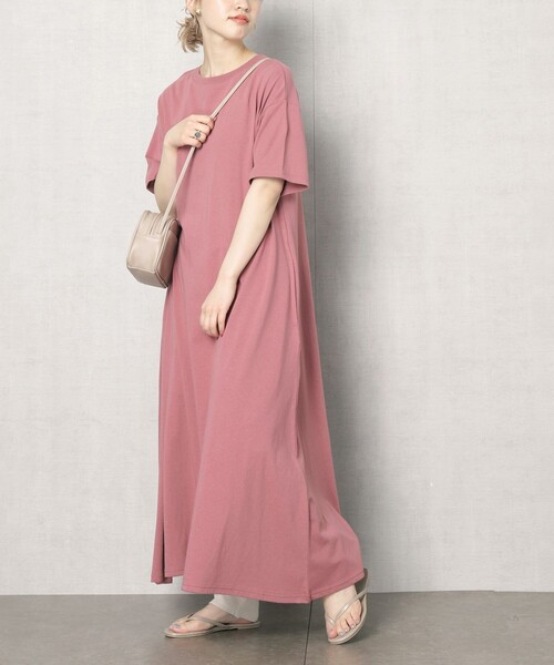 FREAK'S STORE（フリークスストア）の「【WEB限定】フレアマキシワンピース（ワンピース・レディース・ナチュラル/ライトグレー/ブラック/ピンク/ネイビー/ベージュ×ブラック/ホワイト×ブラック・ﾌﾘ-）」の7枚目の写真