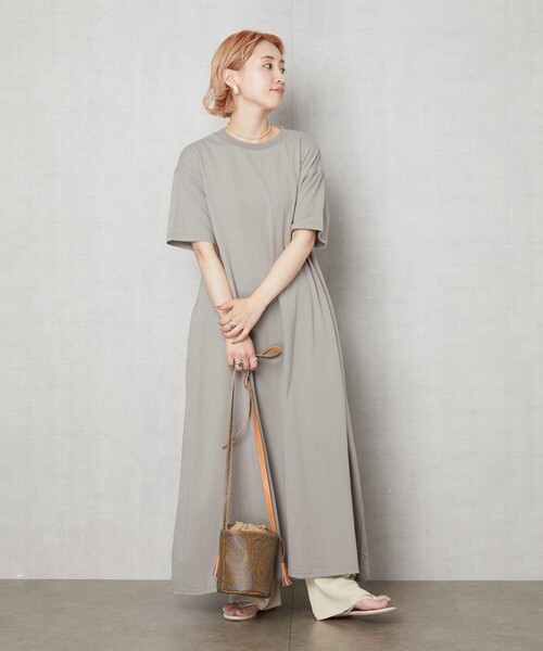 FREAK'S STORE（フリークスストア）の「【WEB限定】フレアマキシワンピース（ワンピース・レディース・ナチュラル/ライトグレー/ブラック/ピンク/ネイビー/ベージュ×ブラック/ホワイト×ブラック・ﾌﾘ-）」の18枚目の写真