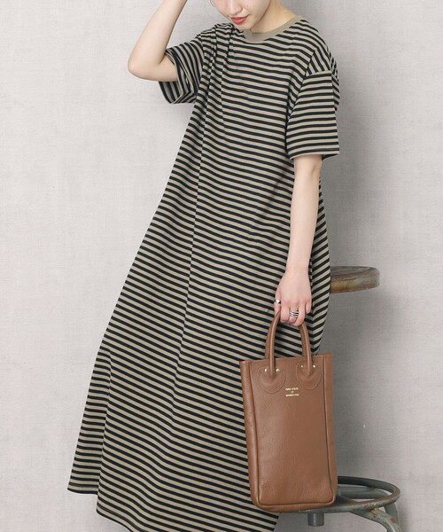 FREAK'S STORE（フリークスストア）の「【WEB限定】フレアマキシワンピース（ワンピース・レディース・ナチュラル/ライトグレー/ブラック/ピンク/ネイビー/ベージュ×ブラック/ホワイト×ブラック・ﾌﾘ-）」の10枚目の写真