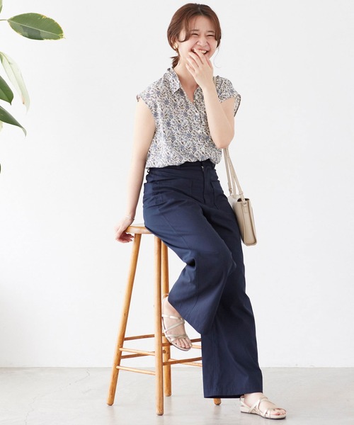 SLOBE IENA(スローブイエナ)の「オリエンタルフラワーブラウス【手洗い可能】◆(シャツ/ブラウス・レディース・ブラック/ナチュラル・FREE)」の16枚目の写真