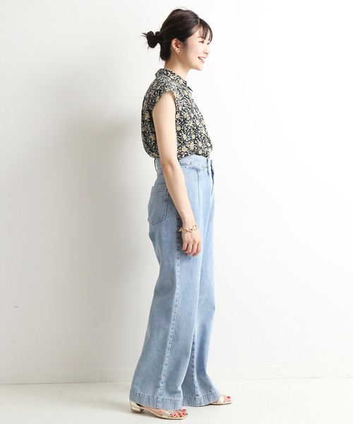 SLOBE IENA(スローブイエナ)の「オリエンタルフラワーブラウス【手洗い可能】◆(シャツ/ブラウス・レディース・ブラック/ナチュラル・FREE)」の21枚目の写真
