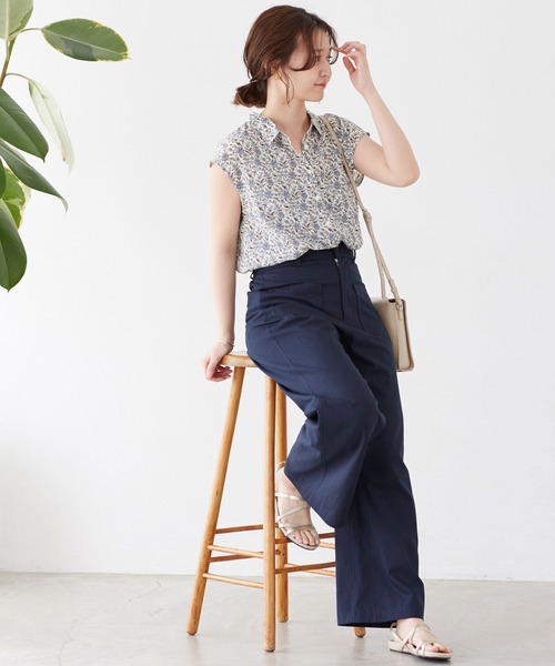 SLOBE IENA(スローブイエナ)の「オリエンタルフラワーブラウス【手洗い可能】◆(シャツ/ブラウス・レディース・ブラック/ナチュラル・FREE)」の18枚目の写真