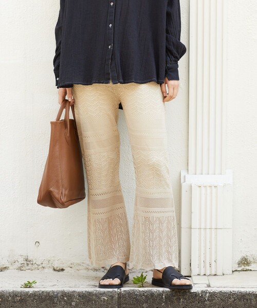 FREAK'S STORE（フリークスストア）の「透かし編みフレアパンツ