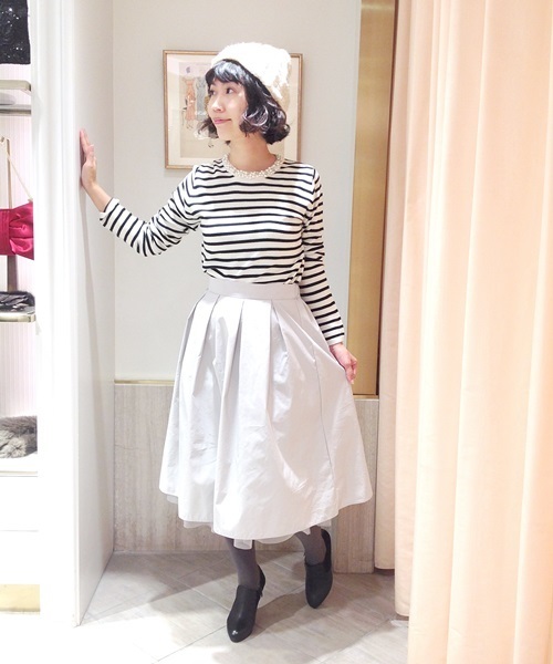 La TOTALITE（ラトータリテ）の「リバーシブルミモレスカート。（スカート・レディース・ブラック/キャメル/グレー・FREE）」の14枚目の写真