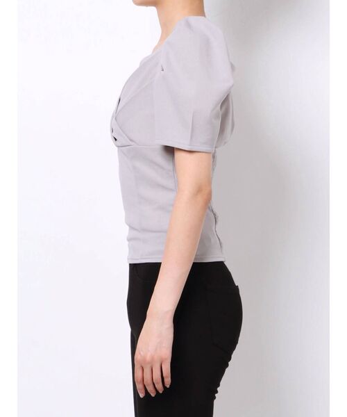 dazzlin（ダズリン）の「カシュクールパワショルカットトップス（Tシャツ/カットソー・レディース・グレー/ブルー/グリーン・FREE）」の14枚目の写真