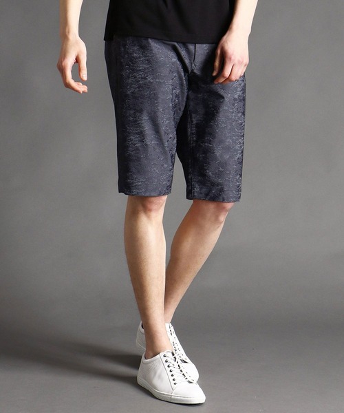 MONSIEUR NICOLE（ムッシュニコル）の「ジャカードジャージハーフパンツ（その他パンツ・メンズ・サックスブルー/ブルー/ライトグレー・MEDIUM/LARGE/X-LARGE）」の3枚目の写真