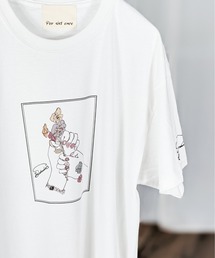 Per sist ence（パーシエンス）の「Per sist ence/パーシエンス　イラストレーター"shinochocoknit" イラストコラボTEE（Tシャツ/カットソー）」