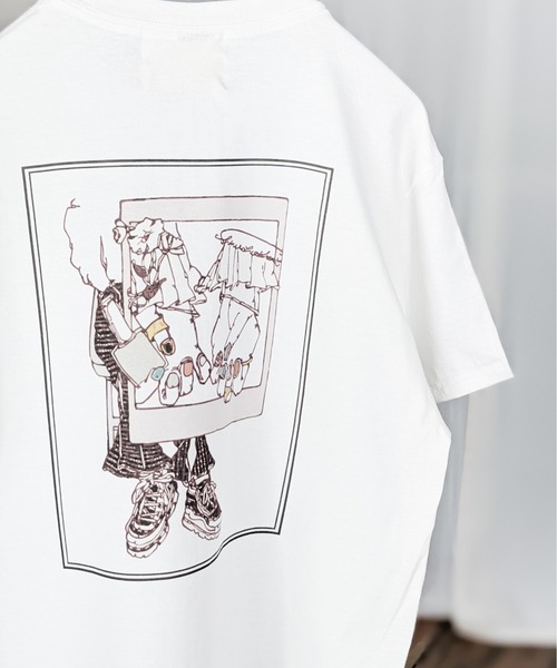 Per sist ence（パーシエンス）の「Per sist ence/パーシエンス　イラストレーター"shinochocoknit" イラストコラボTEE（Tシャツ/カットソー・レディース・ホワイト系その他/ホワイト系その他2/ホワイト系その他3/ホワイト系その他4/ホワイト系その他5/ホワイト系その他6・MEDIUM/LARGE）」の13枚目の写真