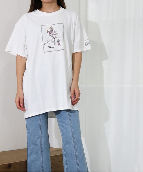 tシャツ Per sist ence/パーシエンス　イラストレーター”shinochocoknit” イラストコラボTEE レディース メンズ Per sist ence tシャツ ence/パーシエンス イラストレーター