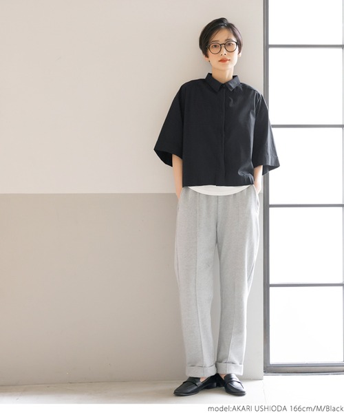 coca（coca）（コカ）の「＼＼新色登場／／リメイク風ビンテージクロップドシャツ（シャツ/ブラウス・レディース・ホワイト/ブラック/カーキ・M/L）」の6枚目の写真