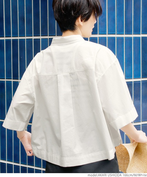 coca（coca）（コカ）の「＼＼新色登場／／リメイク風ビンテージクロップドシャツ（シャツ/ブラウス・レディース・ホワイト/ブラック/カーキ・M/L）」の14枚目の写真