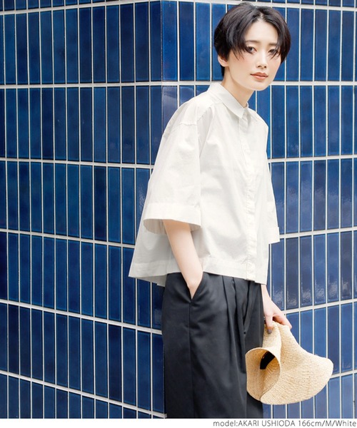 coca（coca）（コカ）の「＼＼新色登場／／リメイク風ビンテージクロップドシャツ（シャツ/ブラウス・レディース・ホワイト/ブラック/カーキ・M/L）」の16枚目の写真