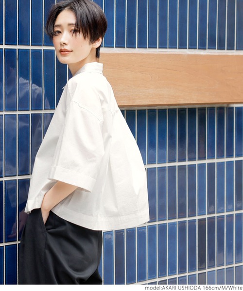 coca（coca）（コカ）の「＼＼新色登場／／リメイク風ビンテージクロップドシャツ（シャツ/ブラウス・レディース・ホワイト/ブラック/カーキ・M/L）」の17枚目の写真