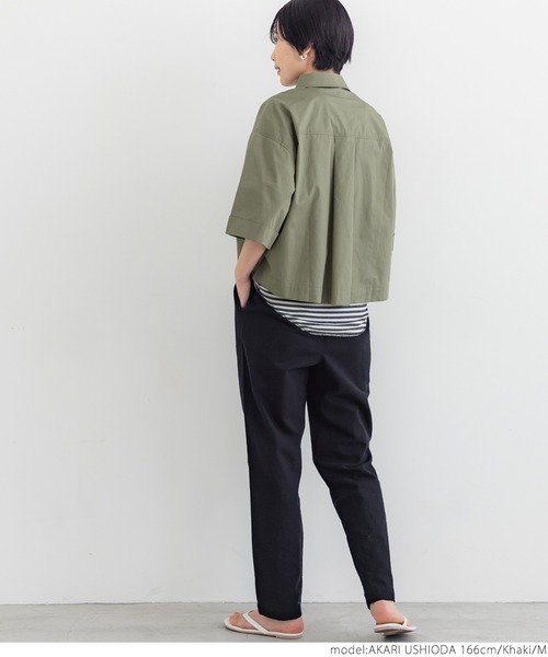 coca（coca）（コカ）の「＼＼新色登場／／リメイク風ビンテージクロップドシャツ（シャツ/ブラウス・レディース・ホワイト/ブラック/カーキ・M/L）」の20枚目の写真