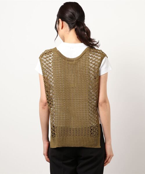 cepo（セポ）の「スカシアミ　ニットベスト（ベスト・レディース・ベージュ/グリーン/ブラック・M）」の16枚目の写真