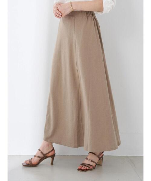 YECCA VECCA(イェッカヴェッカ)の「・ジャガードカットフレアスカート*(スカート・レディース・ベージュ/チャコールグレー/ブラウン・FREE)」の5枚目の写真