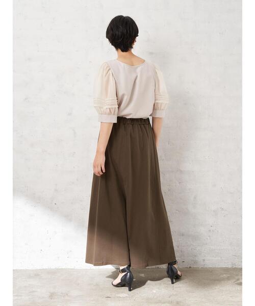 YECCA VECCA(イェッカヴェッカ)の「・ジャガードカットフレアスカート*(スカート・レディース・ベージュ/チャコールグレー/ブラウン・FREE)」の9枚目の写真