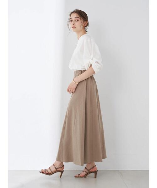 YECCA VECCA(イェッカヴェッカ)の「・ジャガードカットフレアスカート*(スカート・レディース・ベージュ/チャコールグレー/ブラウン・FREE)」の16枚目の写真