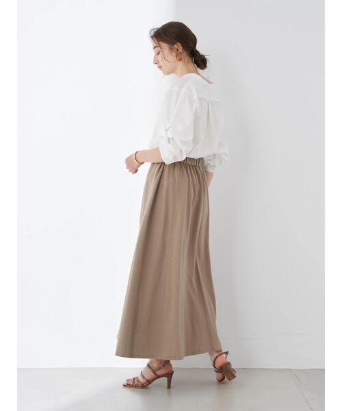 YECCA VECCA(イェッカヴェッカ)の「・ジャガードカットフレアスカート*(スカート・レディース・ベージュ/チャコールグレー/ブラウン・FREE)」の17枚目の写真