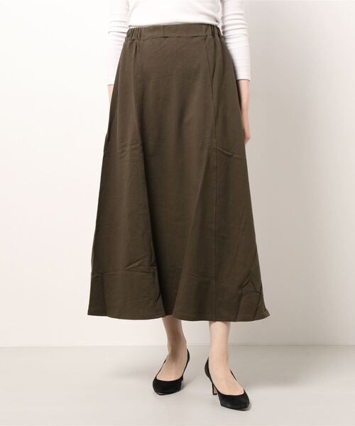 YECCA VECCA(イェッカヴェッカ)の「・ジャガードカットフレアスカート*(スカート・レディース・ベージュ/チャコールグレー/ブラウン・FREE)」の6枚目の写真