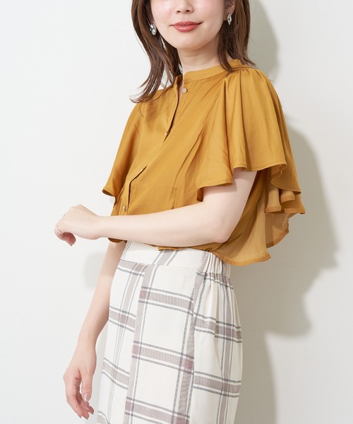 natural couture(ナチュラルクチュール)の「プチプラふんわりリラックスノースリーブブラウス(シャツ/ブラウス・レディース・ブラウン/オフホワイト/イエロー/ミント・FREE)」の18枚目の写真