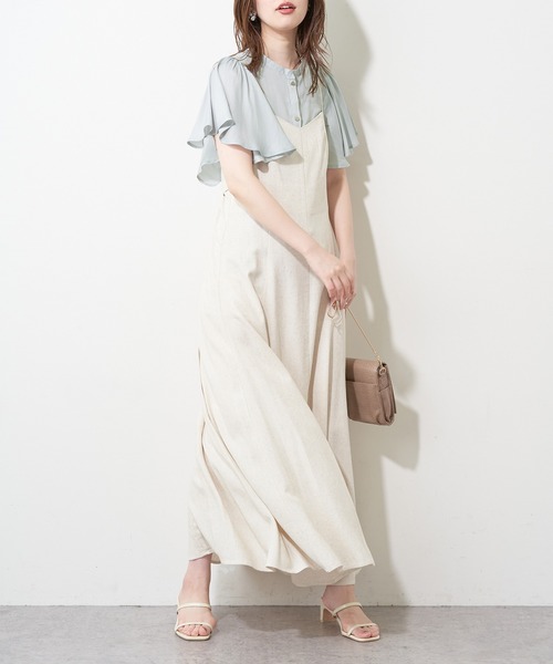natural couture(ナチュラルクチュール)の「プチプラふんわりリラックスノースリーブブラウス(シャツ/ブラウス・レディース・ブラウン/オフホワイト/イエロー/ミント・FREE)」の16枚目の写真