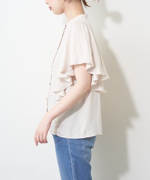 natural couture(ナチュラルクチュール)の「プチプラふんわりリラックスノースリーブブラウス(シャツ/ブラウス・レディース・ブラウン/オフホワイト/イエロー/ミント・FREE)」の22枚目の写真