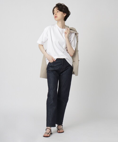 DRESSTERIOR（ドレステリア）の「◆【スタイリスト亀恭子さんコラボレーションアイテム】クラシックプレーンTシャツ（Tシャツ/カットソー・レディース・ホワイト/ベージュ/パープル/ダークグレー・38/36）」の11枚目の写真