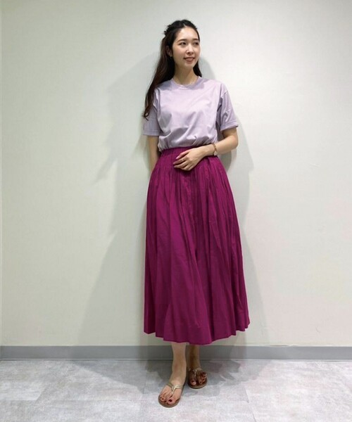 DRESSTERIOR（ドレステリア）の「◆【スタイリスト亀恭子さんコラボレーションアイテム】クラシックプレーンTシャツ（Tシャツ/カットソー・レディース・ホワイト/ベージュ/パープル/ダークグレー・38/36）」の17枚目の写真