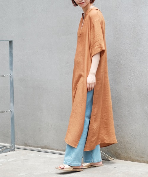 CIAOPANIC TYPY（チャオパニックティピー）の「【ZOZOTOWN限定】パイピングカフタン楊柳ロングワンピース（ワンピース・レディース・ブラック/オフホワイト/イエロー・ONE SIZE）」の10枚目の写真