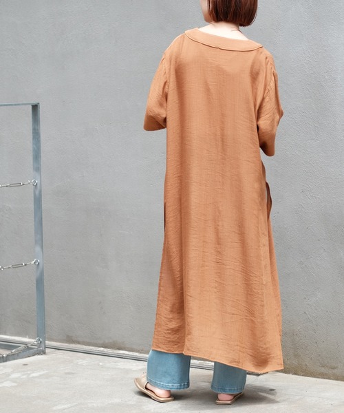 CIAOPANIC TYPY（チャオパニックティピー）の「【ZOZOTOWN限定】パイピングカフタン楊柳ロングワンピース（ワンピース・レディース・ブラック/オフホワイト/イエロー・ONE SIZE）」の11枚目の写真