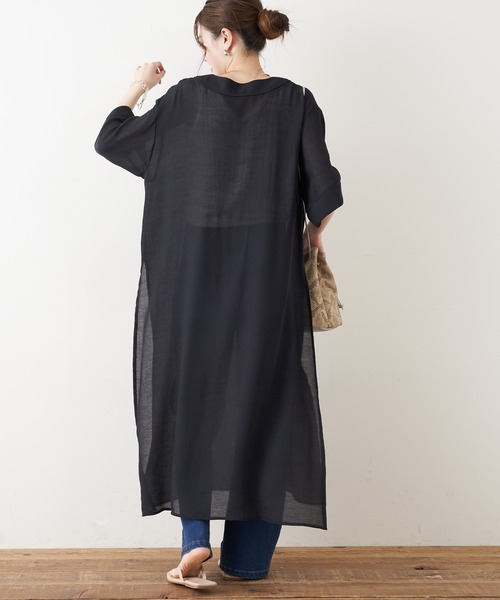 CIAOPANIC TYPY（チャオパニックティピー）の「【ZOZOTOWN限定】パイピングカフタン楊柳ロングワンピース（ワンピース・レディース・ブラック/オフホワイト/イエロー・ONE SIZE）」の20枚目の写真