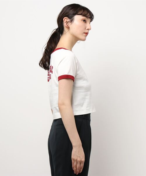 one way（ワンウェイ）の「【oneway Jeans】フロッキーリンガーTシャツ（Tシャツ/カットソー・レディース・レッド/ブラック/ホワイト/ライトグリーン/ライトイエロー/ライトブルー/ラベンダー・FREE）」の11枚目の写真