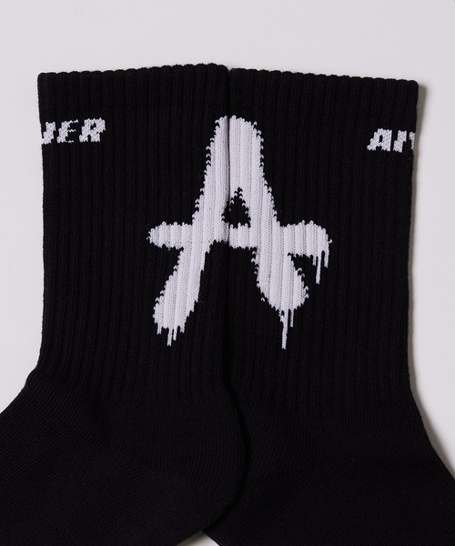 AIVER（アイバー）の「AIVER　Aロゴソックス（ソックス/靴下・メンズ・オフホワイト/ブラック・FREE）」の11枚目の写真
