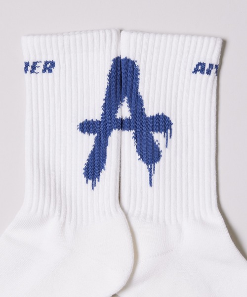 AIVER（アイバー）の「AIVER　Aロゴソックス（ソックス/靴下・メンズ・オフホワイト/ブラック・FREE）」の7枚目の写真