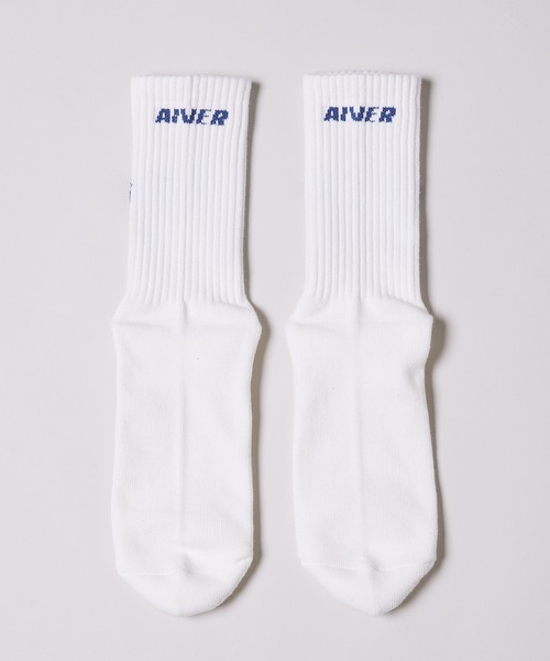 AIVER（アイバー）の「AIVER　Aロゴソックス（ソックス/靴下・メンズ・オフホワイト/ブラック・FREE）」の6枚目の写真