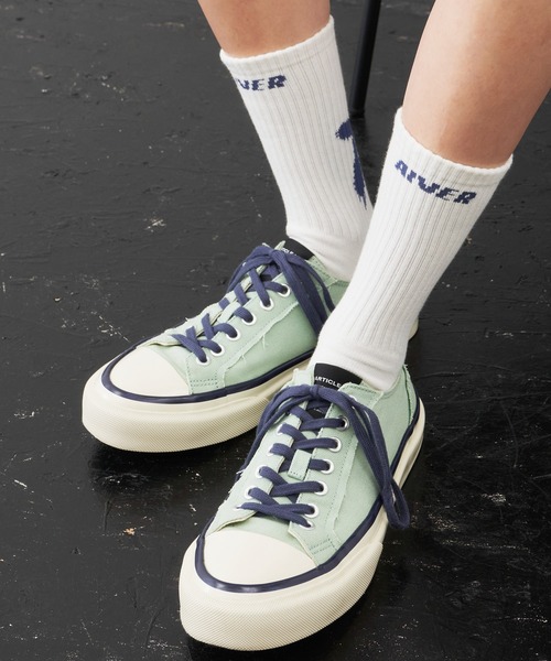 AIVER（アイバー）の「AIVER　Aロゴソックス（ソックス/靴下・メンズ・オフホワイト/ブラック・FREE）」の5枚目の写真