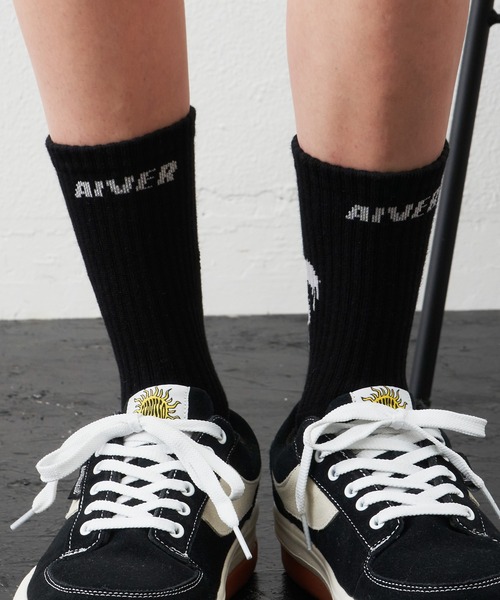 AIVER（アイバー）の「AIVER　Aロゴソックス（ソックス/靴下・メンズ・オフホワイト/ブラック・FREE）」の14枚目の写真