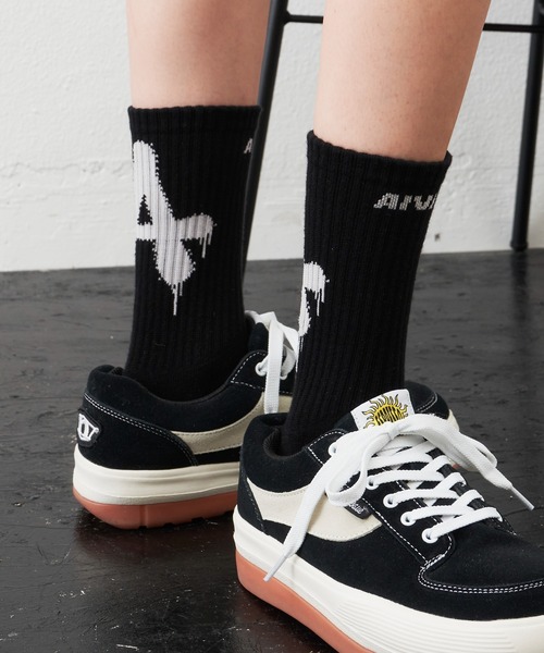 AIVER（アイバー）の「AIVER　Aロゴソックス（ソックス/靴下・メンズ・オフホワイト/ブラック・FREE）」の15枚目の写真