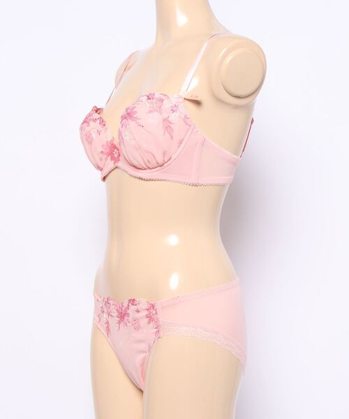 AMOSTYLE BY Triumph（アモスタイルバイトリンプ）の「マルチブロッサムペタル プッシュアップブラ ブラ＆ショーツセット【B,C,Dカップ】AMST1365 WHU + Hikini JX（ブラ&ショーツ・レディース・ホワイト/ピンク/ライトブルー・B75/C70/D70/B65/C75/D65/D75/C65/B70）」の8枚目の写真