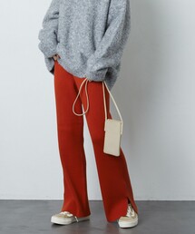 FREAK'S STORE | ▽【WEB限定】リブフレアスリットニットパンツ(その他パンツ)