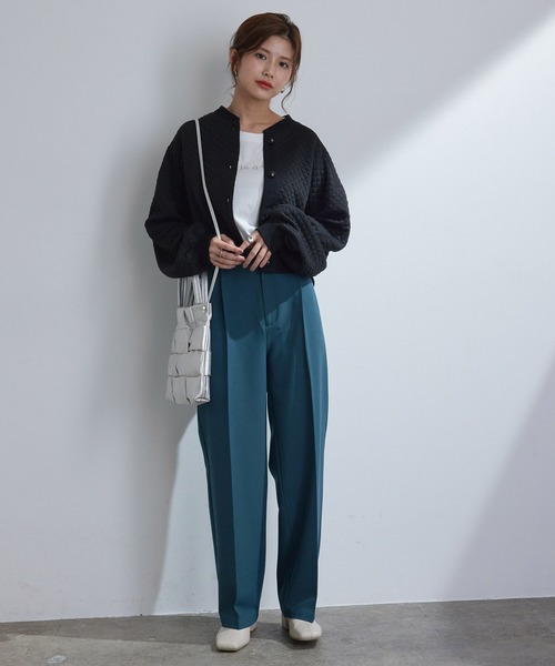 vis-`a-vis（ビサビ）の「【新色追加】カットキルティングボリューム袖ブルゾン【セットアップ対応】（ブルゾン・レディース・ブラック/ブラウン系その他3/オレンジ系その他/ベージュ/キナリ・FREE）」の14枚目の写真