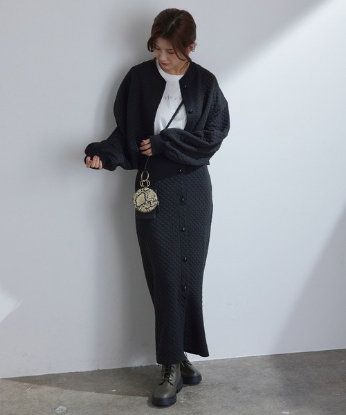 vis-`a-vis（ビサビ）の「【新色追加】カットキルティングボリューム袖ブルゾン【セットアップ対応】（ブルゾン・レディース・ブラック/ブラウン系その他3/オレンジ系その他/ベージュ/キナリ・FREE）」の10枚目の写真