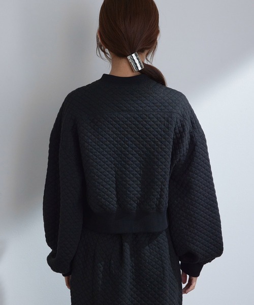 vis-`a-vis（ビサビ）の「【新色追加】カットキルティングボリューム袖ブルゾン【セットアップ対応】（ブルゾン・レディース・ブラック/ブラウン系その他3/オレンジ系その他/ベージュ/キナリ・FREE）」の11枚目の写真