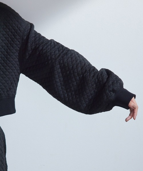 vis-`a-vis（ビサビ）の「【新色追加】カットキルティングボリューム袖ブルゾン【セットアップ対応】（ブルゾン・レディース・ブラック/ブラウン系その他3/オレンジ系その他/ベージュ/キナリ・FREE）」の13枚目の写真