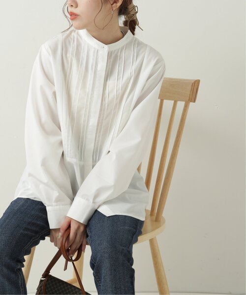 RAY CASSIN（レイカズン）の「タックパネルシャツ（シャツ/ブラウス・レディース・ブラック/オフホワイト/キャメル・FREE）」の22枚目の写真