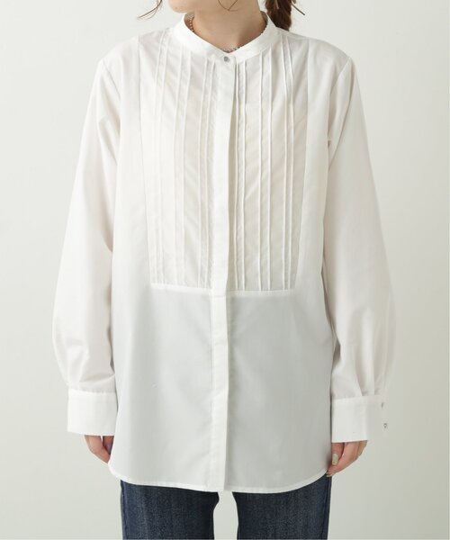 RAY CASSIN（レイカズン）の「タックパネルシャツ（シャツ/ブラウス・レディース・ブラック/オフホワイト/キャメル・FREE）」の14枚目の写真