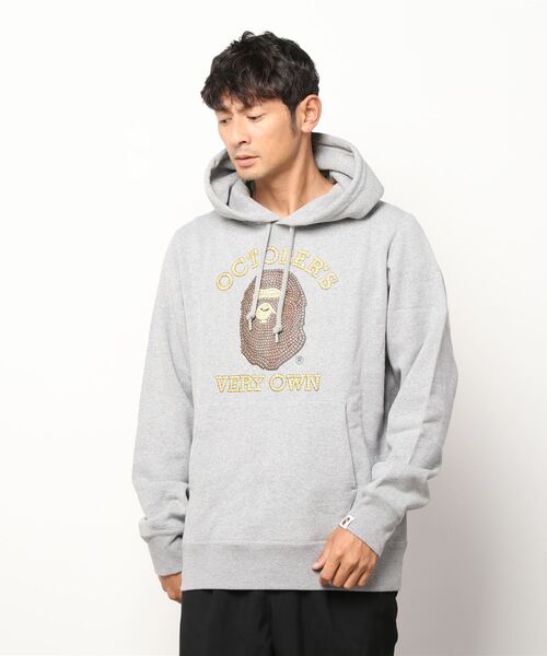 OVO "OCTOBER VERY OWN"（オービーオー　　オクトーバーベリーオウン）の「BAPE X OVO PULLOVER HOODIE M（パーカー・メンズ・グレー/ブラック・MEDIUM/X-LARGE/LARGE/XX-LARGE）」の4枚目の写真