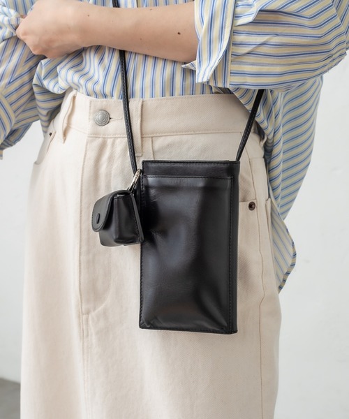 mystic（ミスティック）の「携帯ウォレットバッグ（ショルダーバッグ・レディース・ブラック/オフホワイト・ONE SIZE）」の2枚目の写真